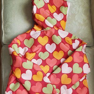 Super Cute Gymbore Girl's 5T 6T Heart Rain Jacket